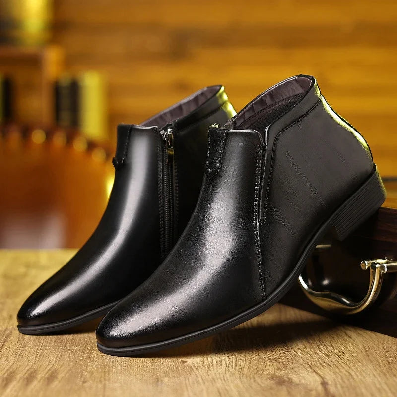 Elegant Retro Ankle Boots With Polished Finish 1