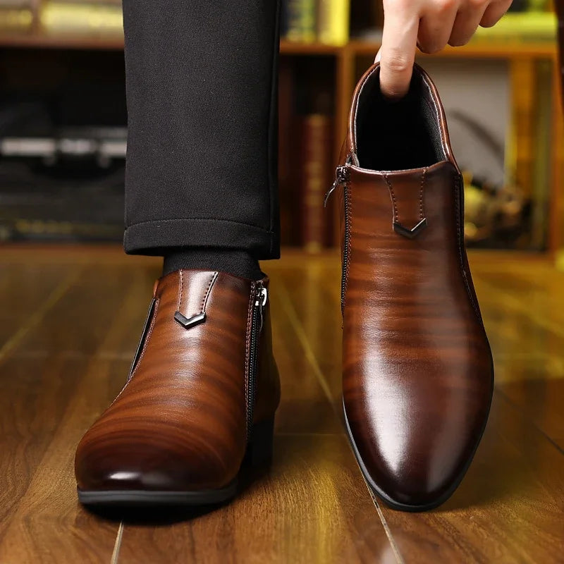 Elegant Retro Ankle Boots With Polished Finish 3