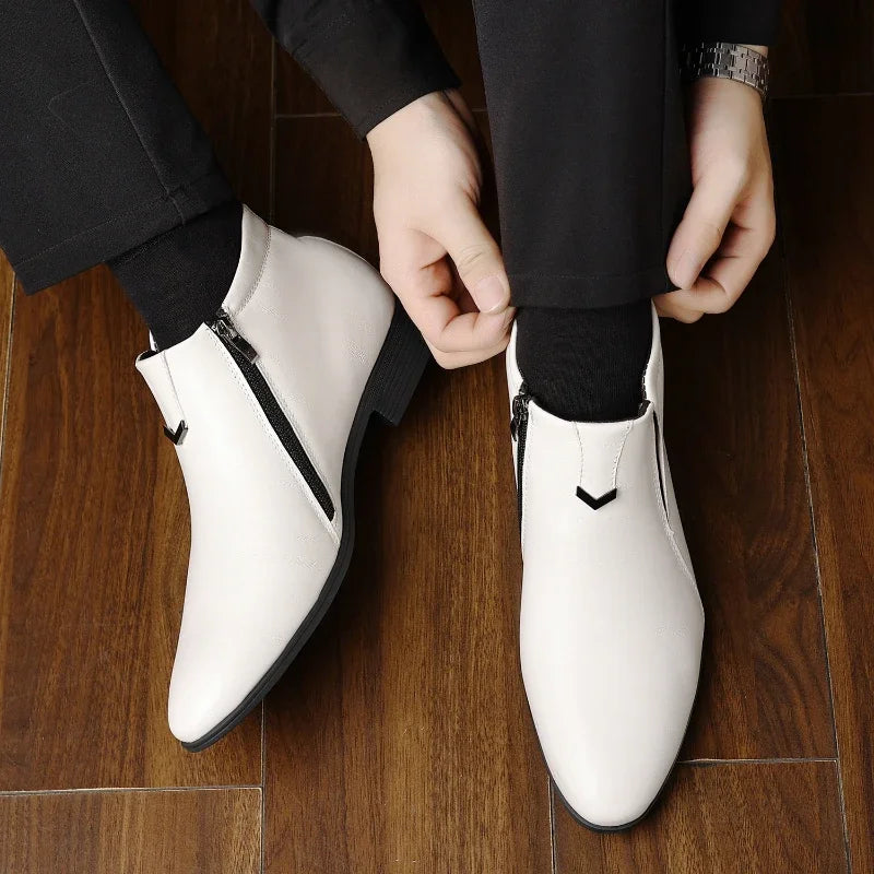 Elegant Retro Ankle Boots With Polished Finish 5