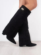 Elegant Thigh High Boots With Chic Buckle Detail 3