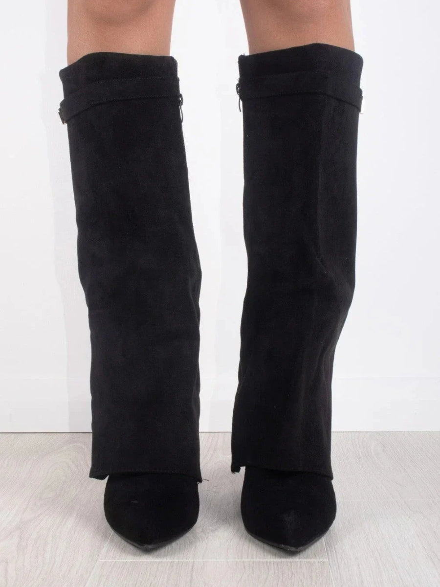 Elegant Thigh High Boots With Chic Buckle Detail 4