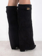 Elegant Thigh High Boots With Chic Buckle Detail 5