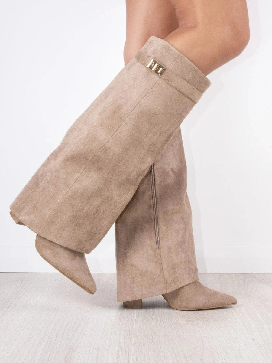 Elegant Thigh High Boots With Chic Buckle Detail 6