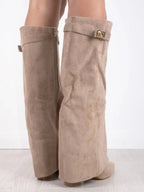 Elegant Thigh High Boots With Chic Buckle Detail 8