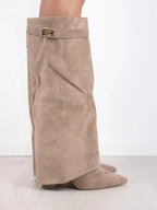 Elegant Thigh High Boots With Chic Buckle Detail 9