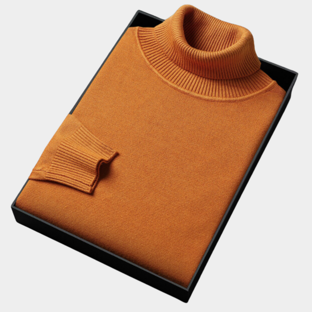 Elegant Turtleneck Sweater In Bold Color 0