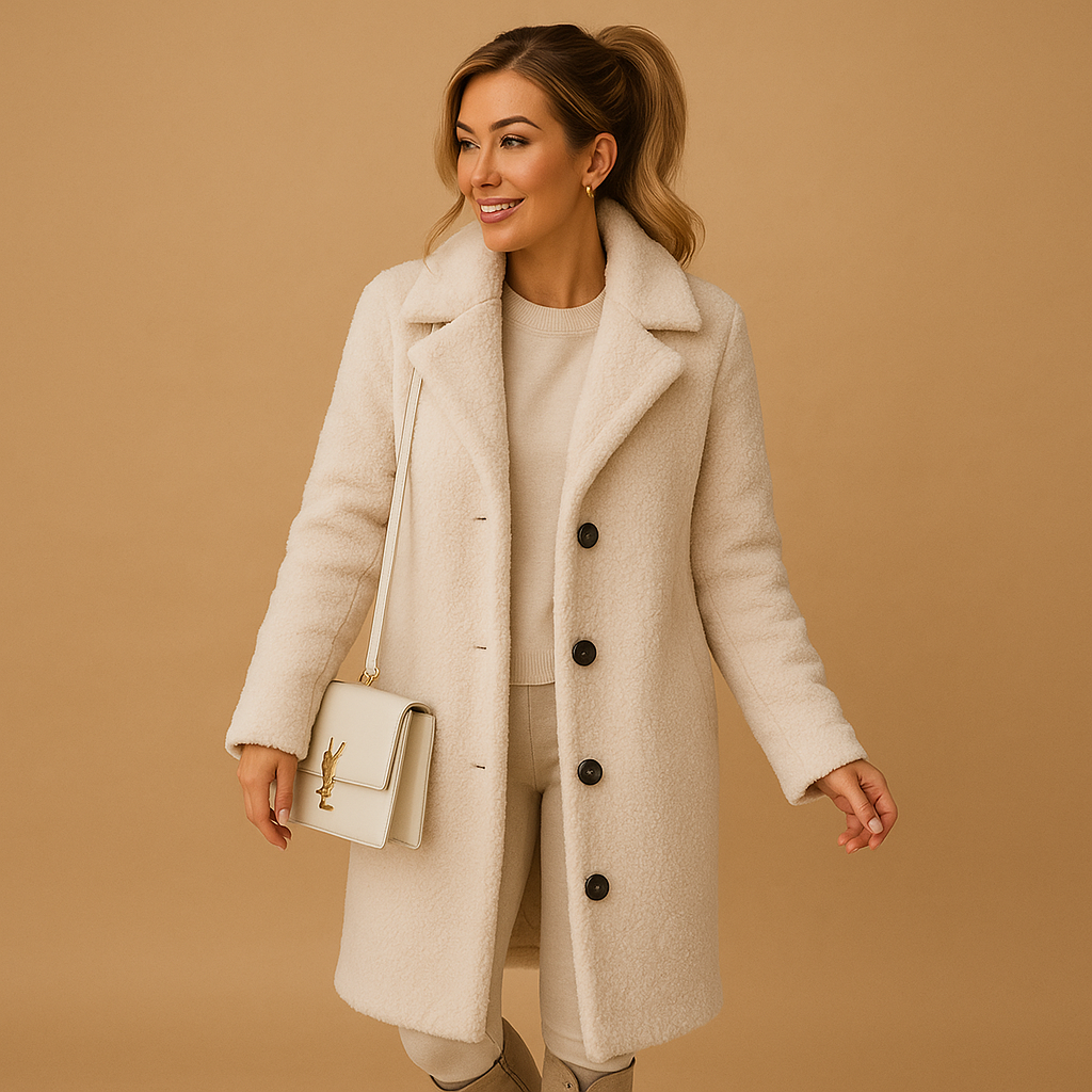 Elegant Winter Coat Women Longline Teddy Design 0