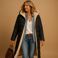 Elegant Women's Winter Coat, Long Padded, Quilted 0