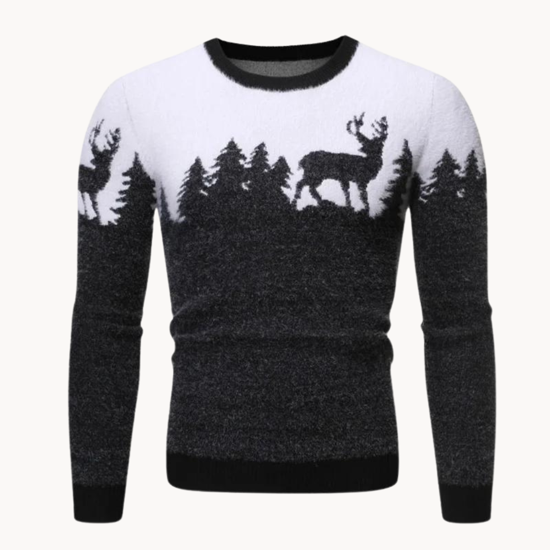 Relaxed Men's Jumper With Christmas Motif 1