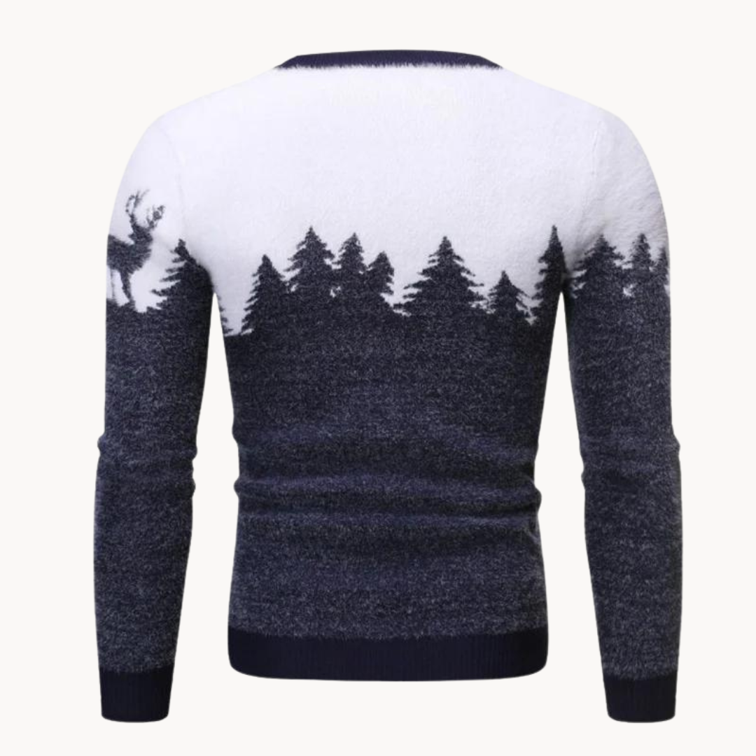 Relaxed Men's Jumper With Christmas Motif 3