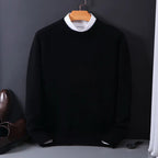 Relaxed Men's Sweater with Crew Neck Design 2