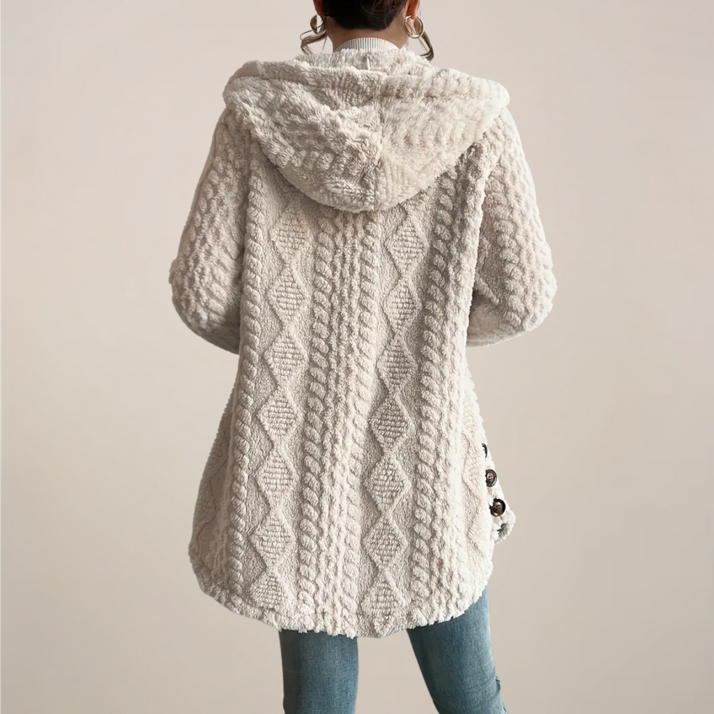 Women's Cardigan Hooded Textured Cotton Relaxed Fit for Spring Layering 2