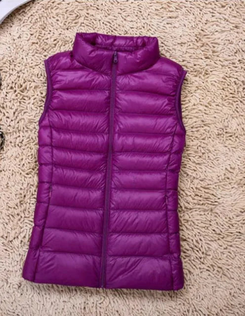 Women's Puffer Vest Lightweight Zip Front Quilted Casual Layering Slim Fit 5