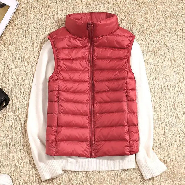 Women's Puffer Vest Lightweight Zip Front Quilted Casual Layering Slim Fit 6