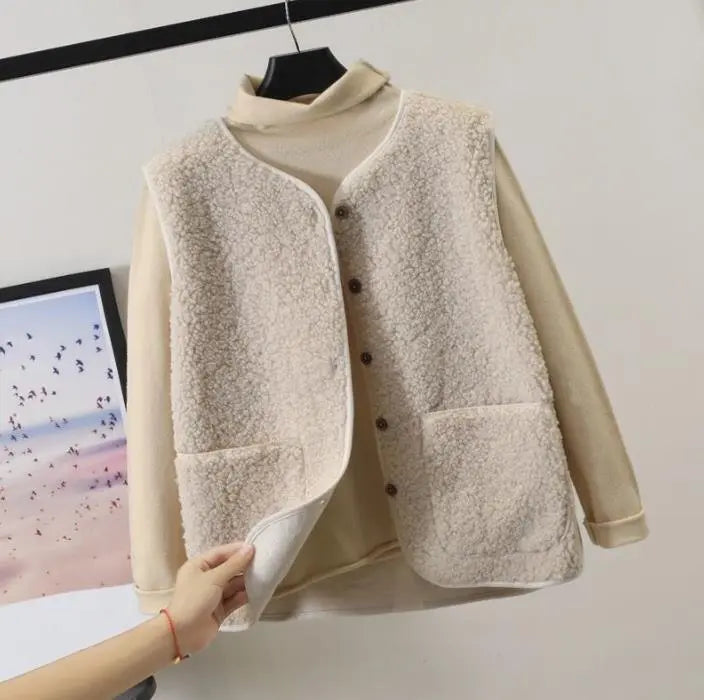 Women's Vest Outerwear Sleeveless Relaxed Fit Soft Fabric Casual Layering 2