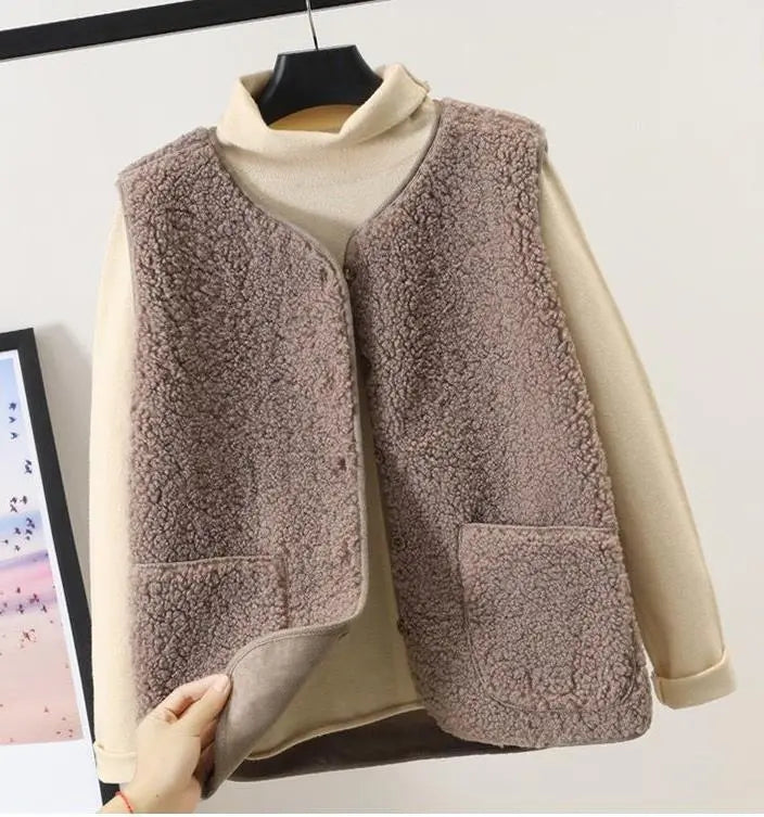 Women's Vest Outerwear Sleeveless Relaxed Fit Soft Fabric Casual Layering 3